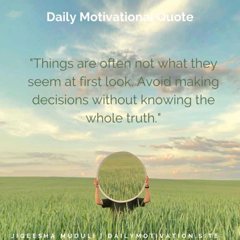Learn the whole truth before you make up your mind